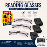 Rimless Folding Adaptive Reading Glasses Buy 1 Get 2 Free