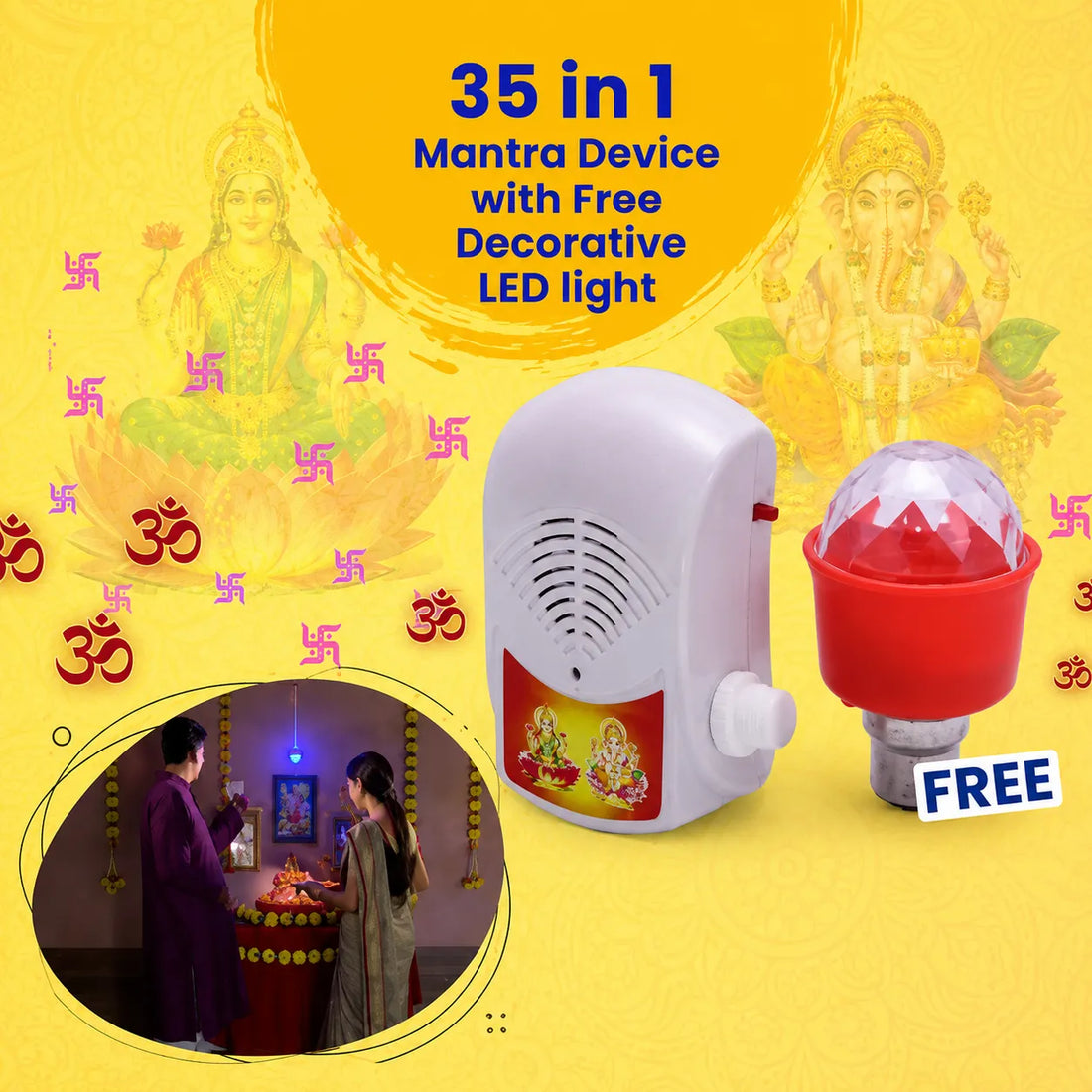 35 in 1 Mantra Device with FREE Decorative LED Light