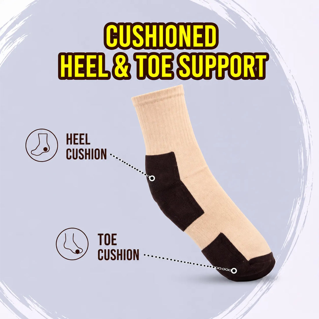 Extra-Padded Heel and Toe Comfort Socks – Buy 1 Get 2 Pairs Free