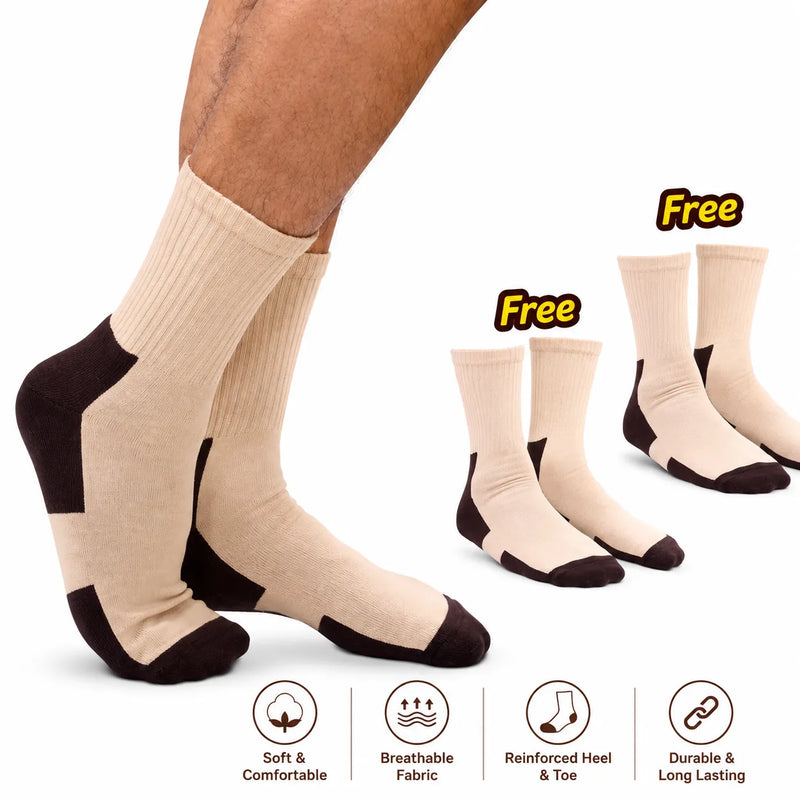 Heel & Toe Soft & Extra Padded Socks (Buy 1 Get 2 Pairs FREE)