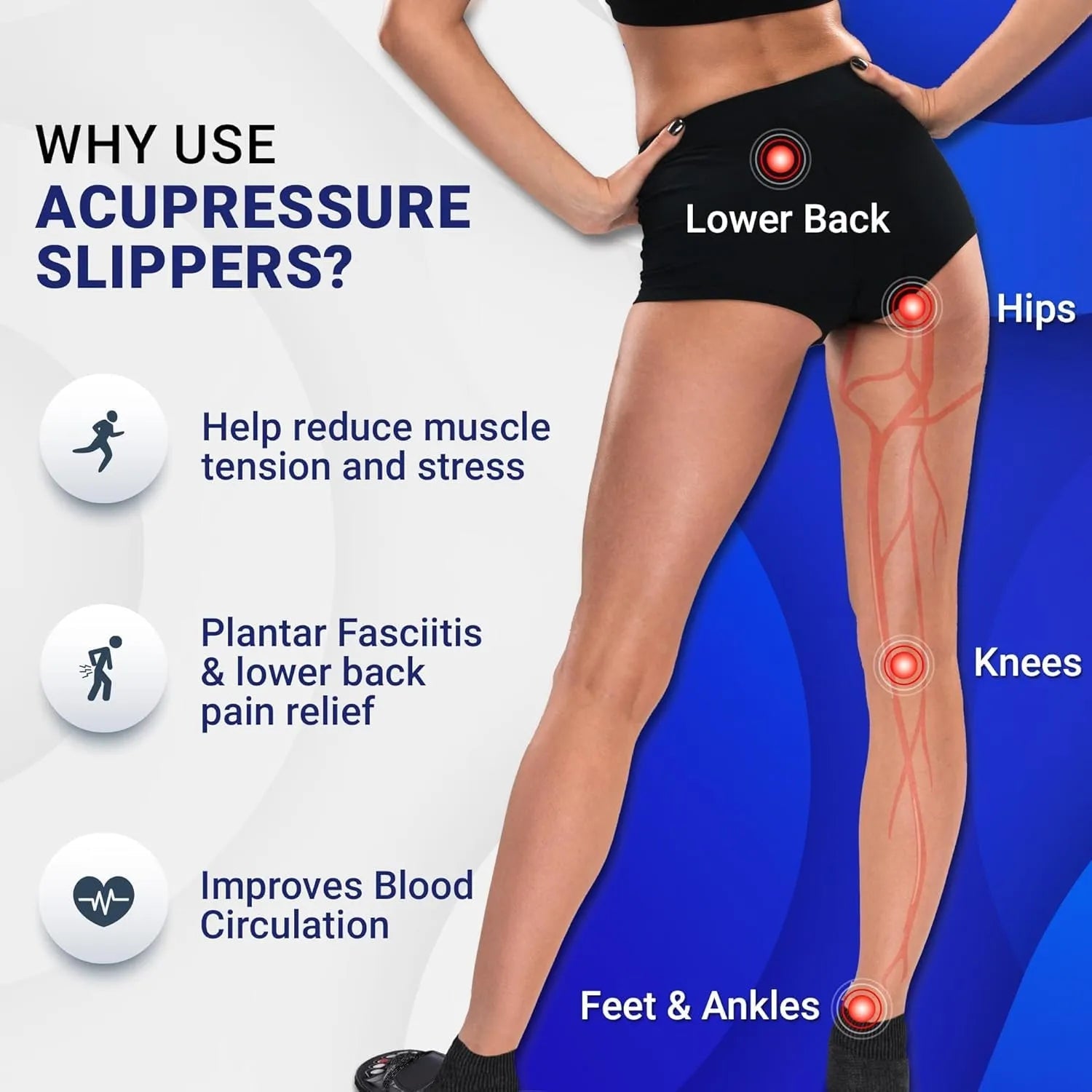 Acupressure Reflexology Massage Slippers – Magnetic Therapy Foot Massage Sandals for Pain Relief & Relaxation - Dreamzhub
