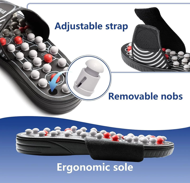 Acupressure Reflexology Massage Slippers – Magnetic Therapy Foot Massage Sandals for Pain Relief & Relaxation - Dreamzhub