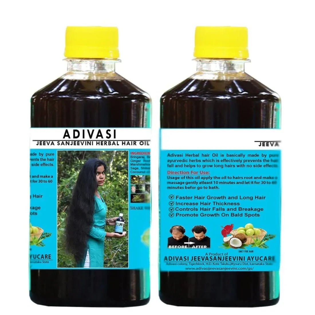 Adivasi Jeeva Sanjeevini Herbal Hair Growth oil - Ayurvedic Hair Growth Oil - Dreamzhub