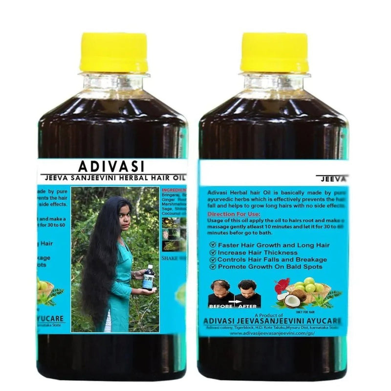 Adivasi Jeeva Sanjeevini Herbal Hair Growth oil - Ayurvedic Hair Growth Oil - Dreamzhub