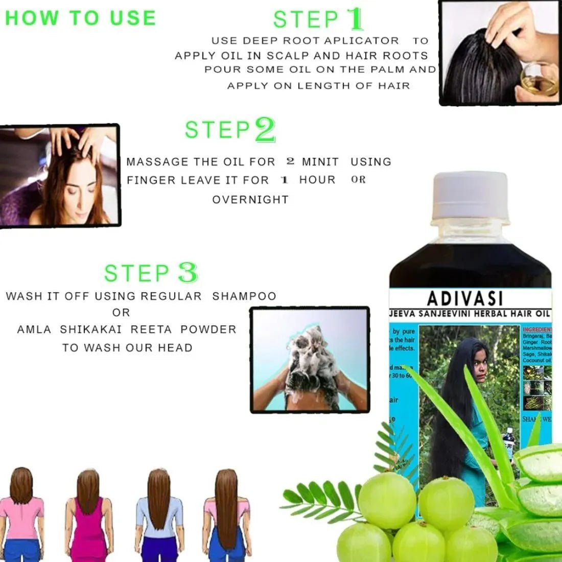 Adivasi Jeeva Sanjeevini Herbal Hair Growth oil - Ayurvedic Hair Growth Oil - Dreamzhub