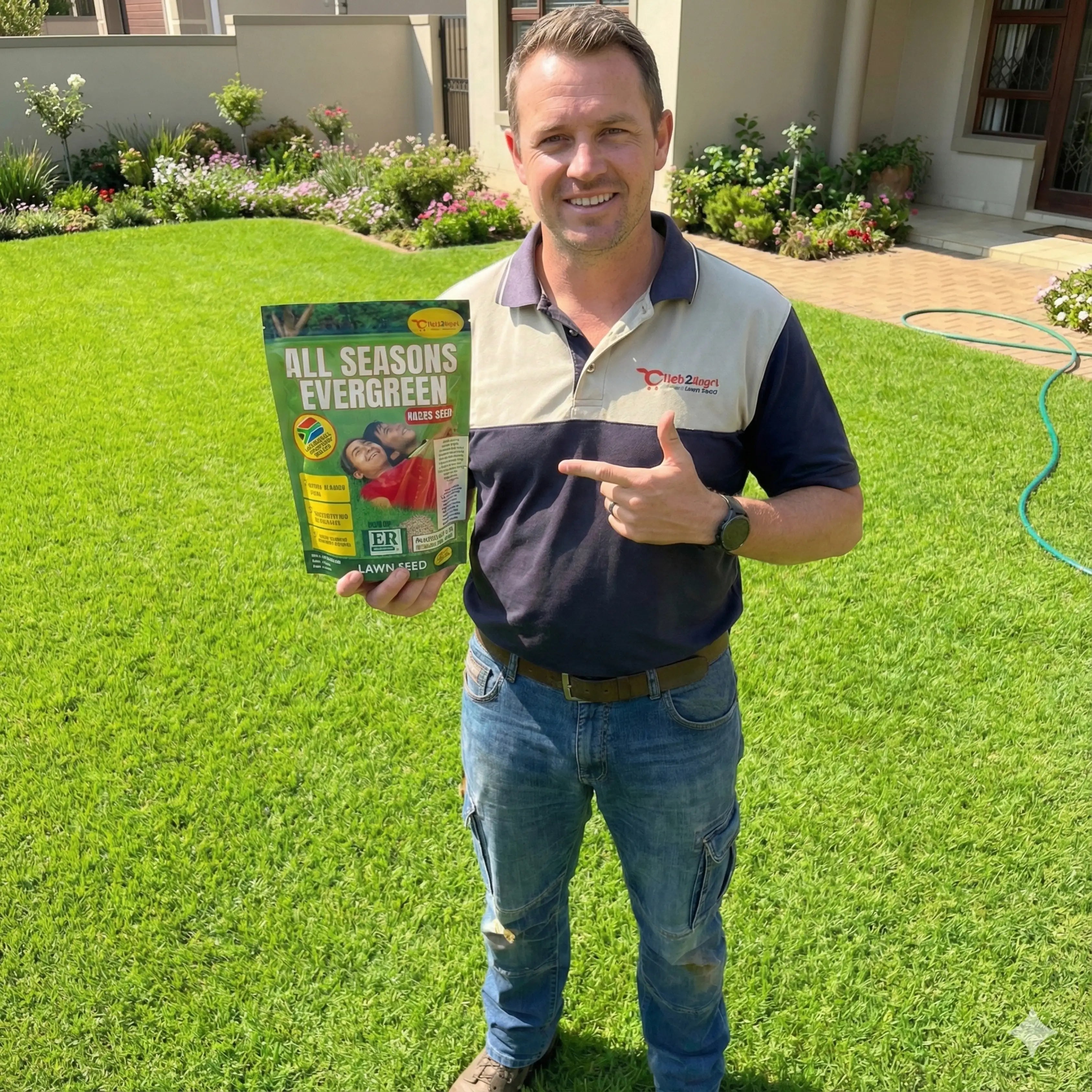 All Seasons Evergreen Grass Seeds | Fast Germination | Year - Round Beautiful Green Lawn - Dreamzhub