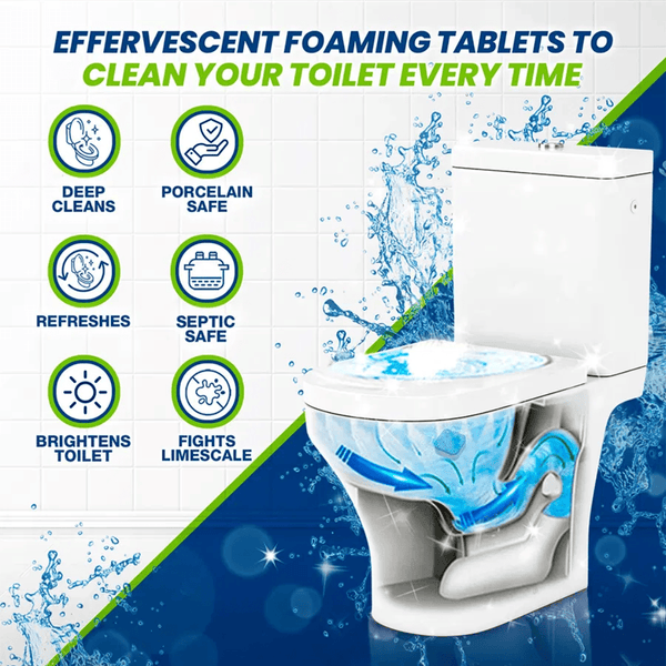 Automatic Toilet Bowl Cleaner Tablets – Powerful Bathroom Tank Cleaner for Fresh, Stain-Free Toilets