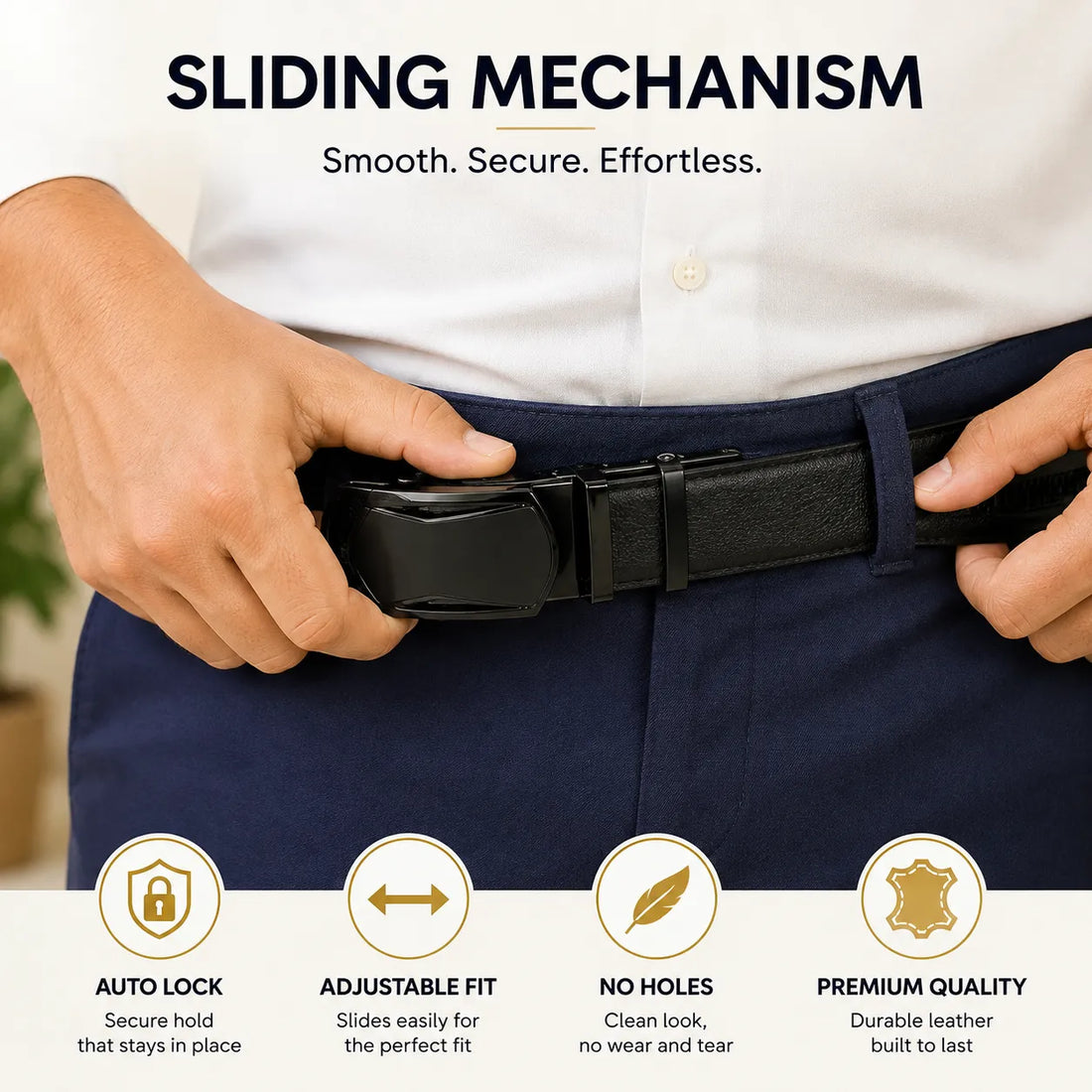 Men’s Automatic Lock Belt with Sunglasses