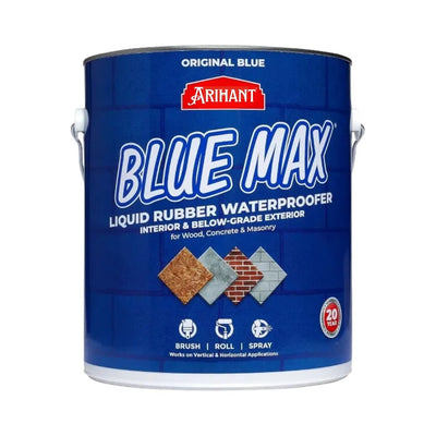 Blue Max Liquid Rubber Waterproofer For Wood, Concrete & Masonry With Blue Crack Seal Technology - Dreamzhub