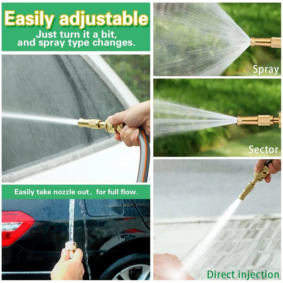 Easy & Quick High Pressure Brass Nozzle