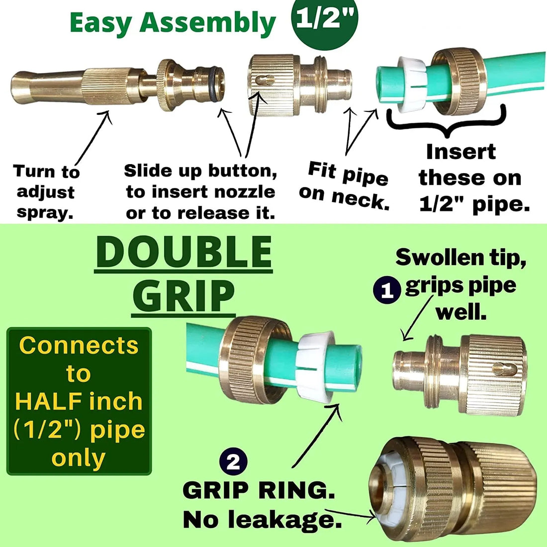 Easy & Quick High Pressure Brass Nozzle