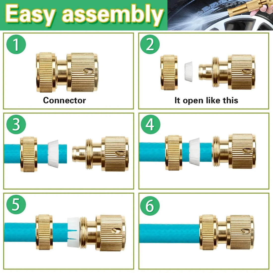 Easy & Quick High Pressure Brass Nozzle