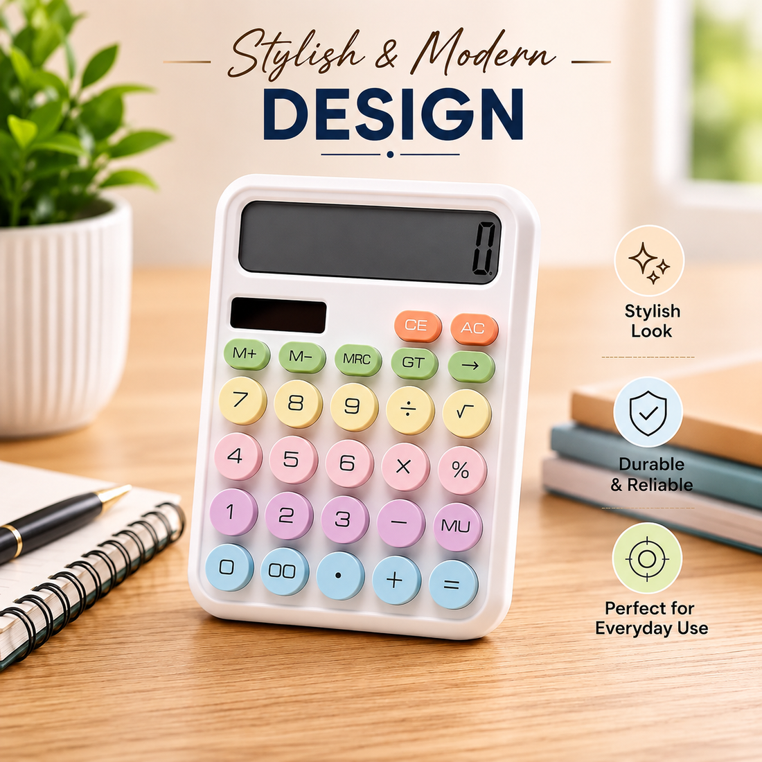 Portable Solar-Powered Calculator