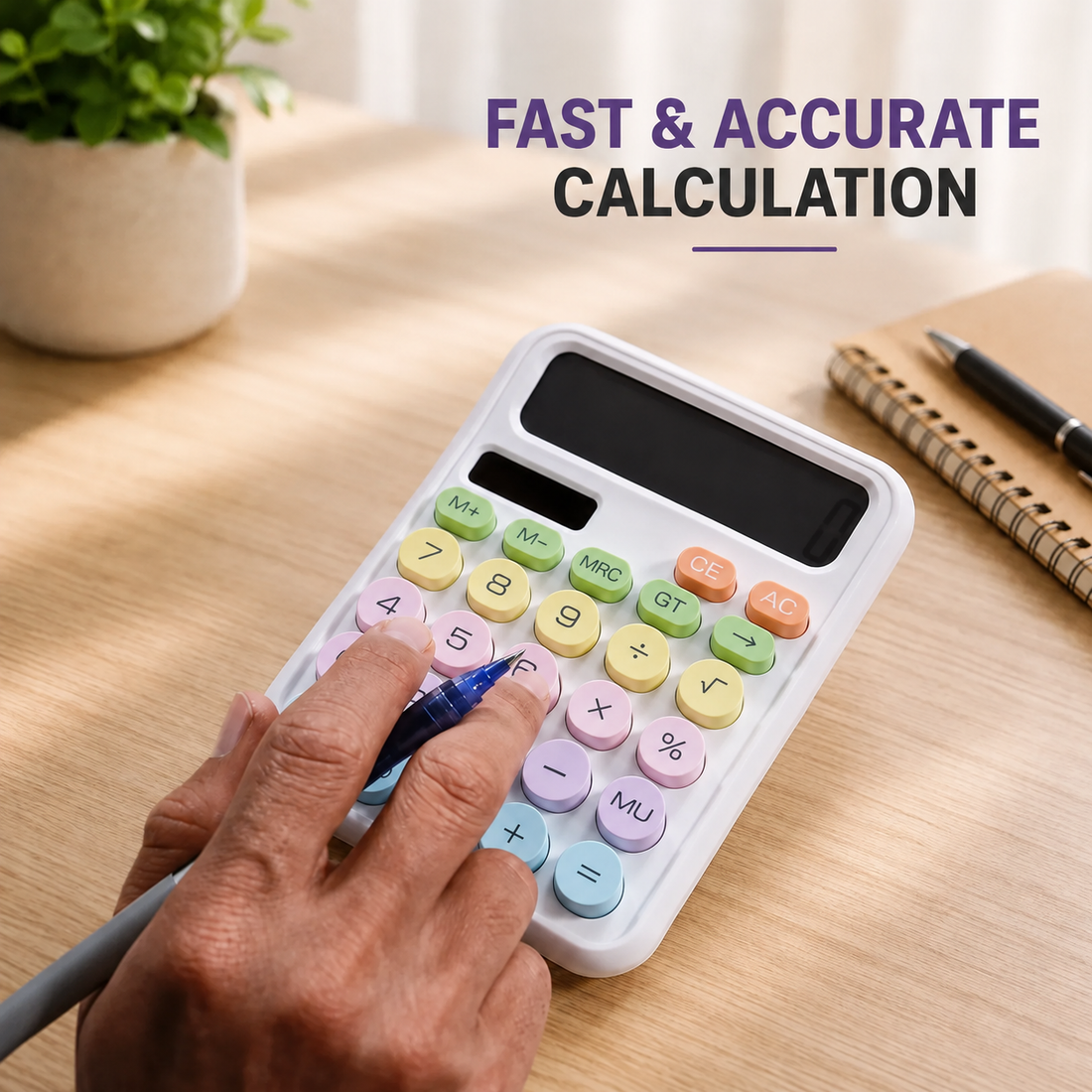 Portable Solar-Powered Calculator