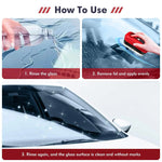 Car Glass Oil Film Remover with Cleaning Brush | Removes Oil Film, Water Spots, Grease & Wiper Marks | Clear Vision Windshield Cleaner - Dreamzhub