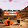 Chalk Line Reel Set with Leveler