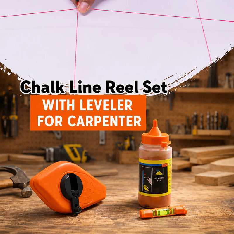 Chalk Line Reel Set with Leveler