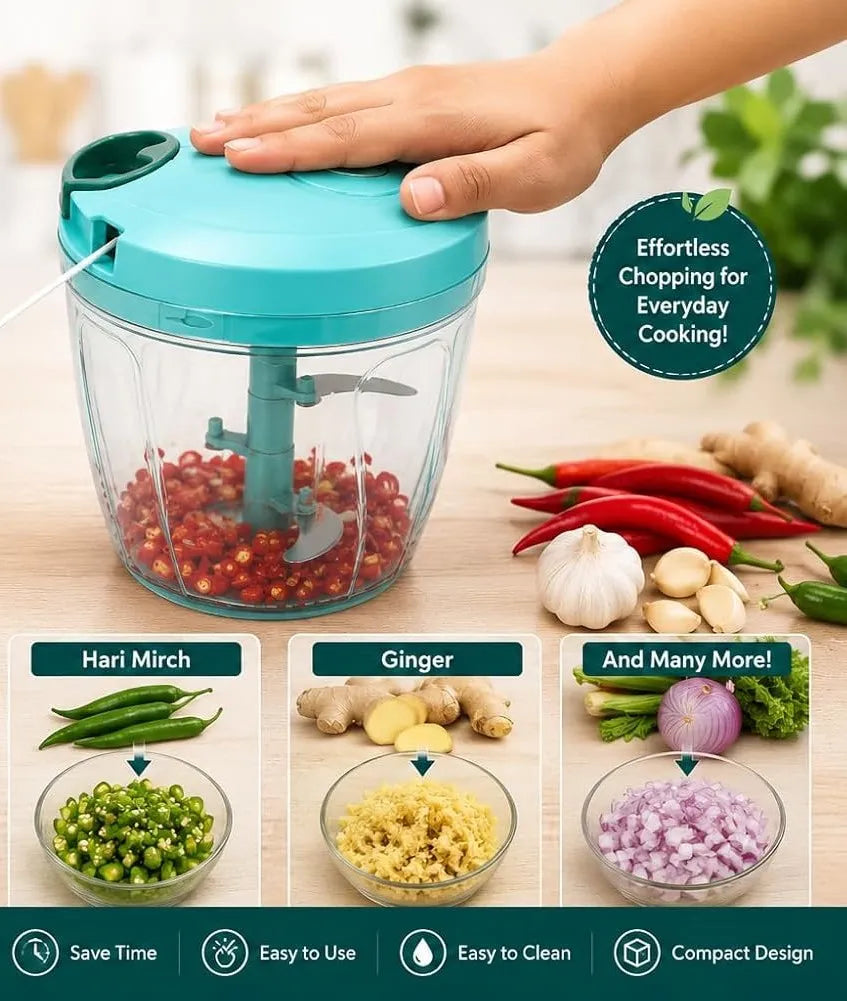 Manual Vegetable Chopper with String Pull