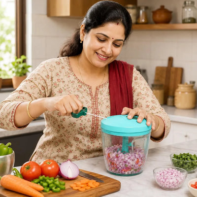 Manual Vegetable Chopper with String Pull