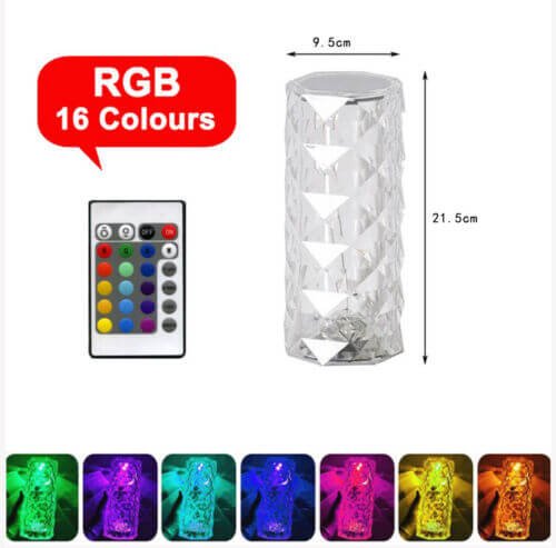 Crystal Table Rose Lamp - Dreamzhub