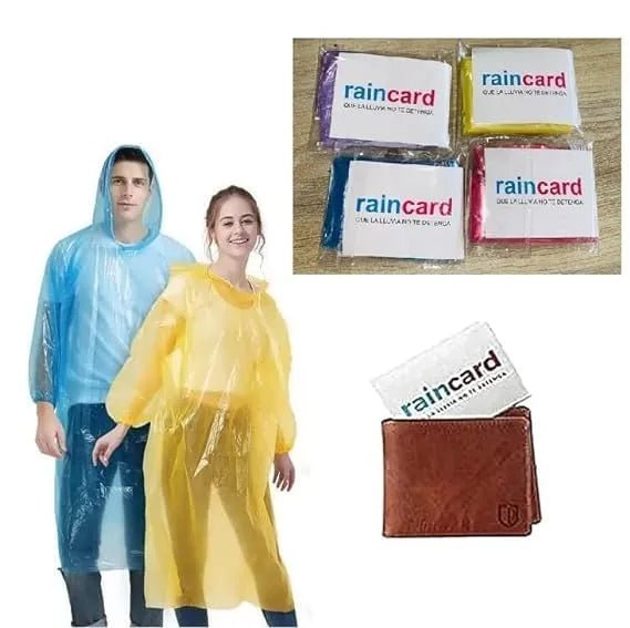 Disposable Pocket Rain Cards – Compact Emergency Raincoats for Travel, Commute & Outdoors (Unisex, One - Size) - Dreamzhub