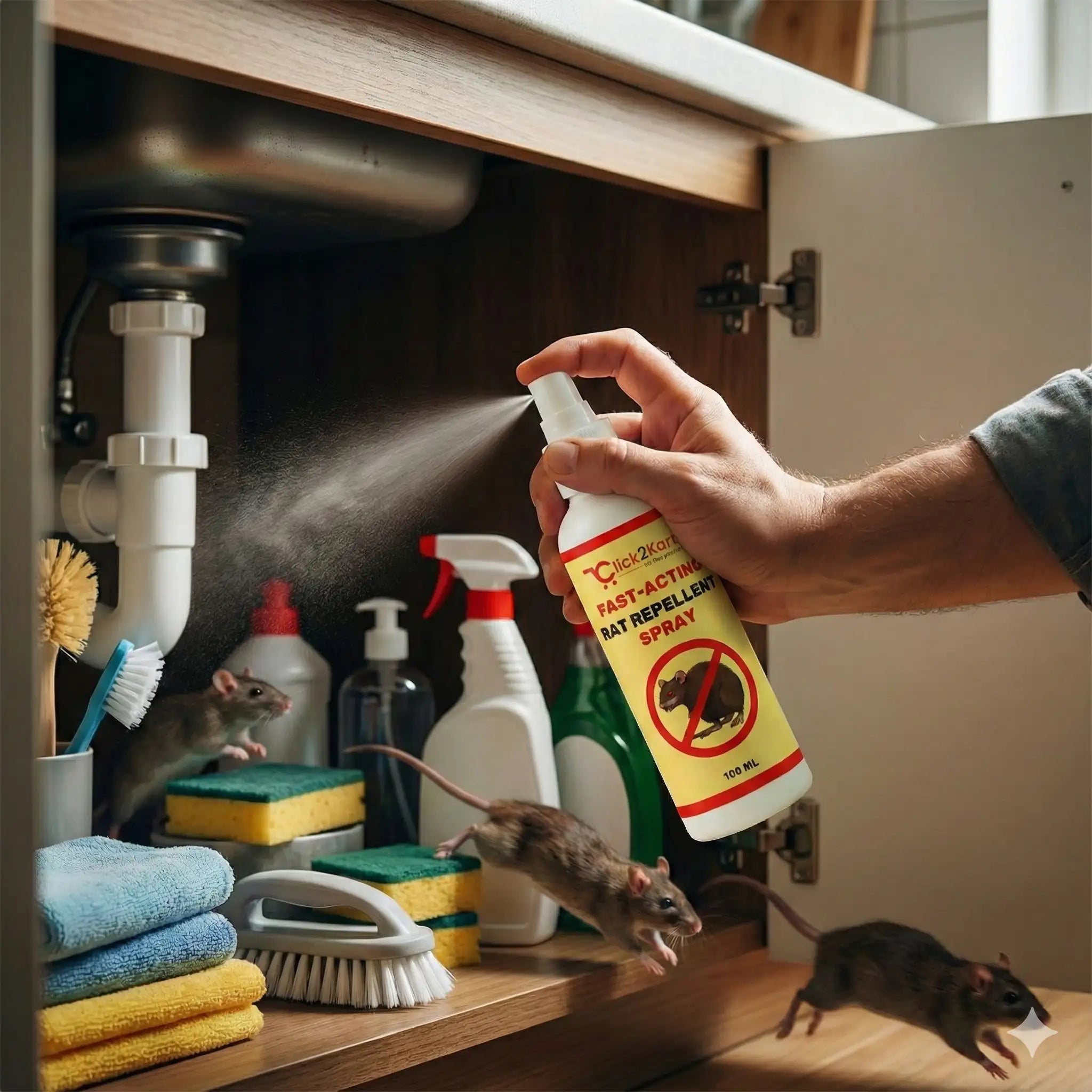 Fast - Acting Rat Repellent Spray | Herbal Rodent Control | Safe & Easy Home Protection - Dreamzhub