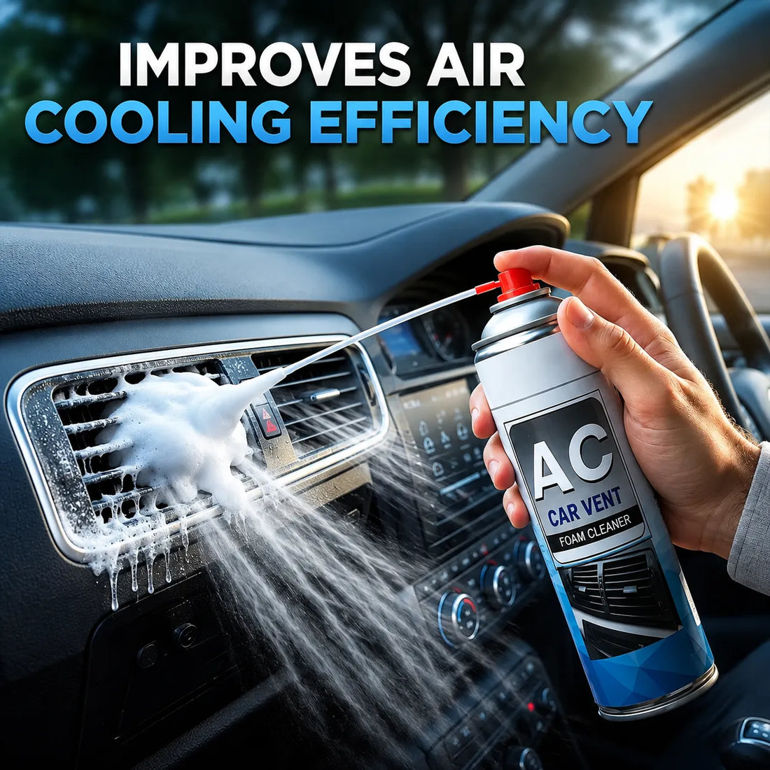 Deep-Clean Car AC Vent Foaming Cleaner