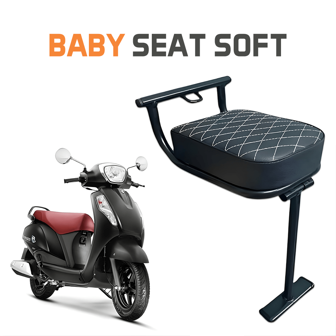 Foldable Front Baby Seat for Scooter – Comfortable & Safe Child Sitting on Scooty - Dreamzhub