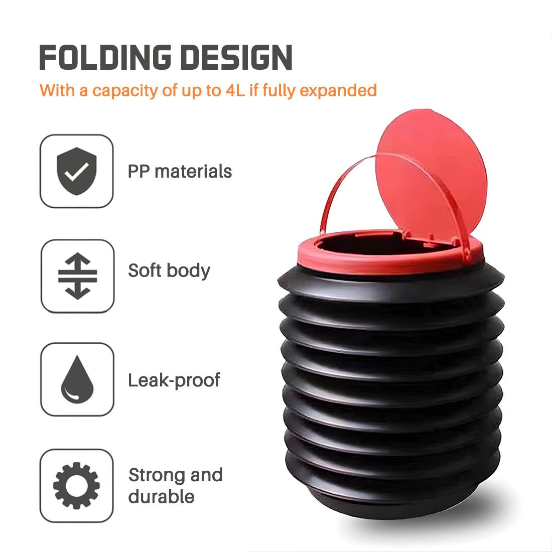 Foldable Storage Bucket – The Ultimate Space - Saving Multi - Purpose Bucket for Everyday Use - Dreamzhub