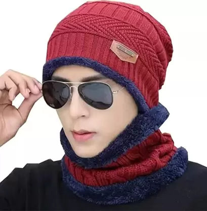 Woolen Muffler Cap