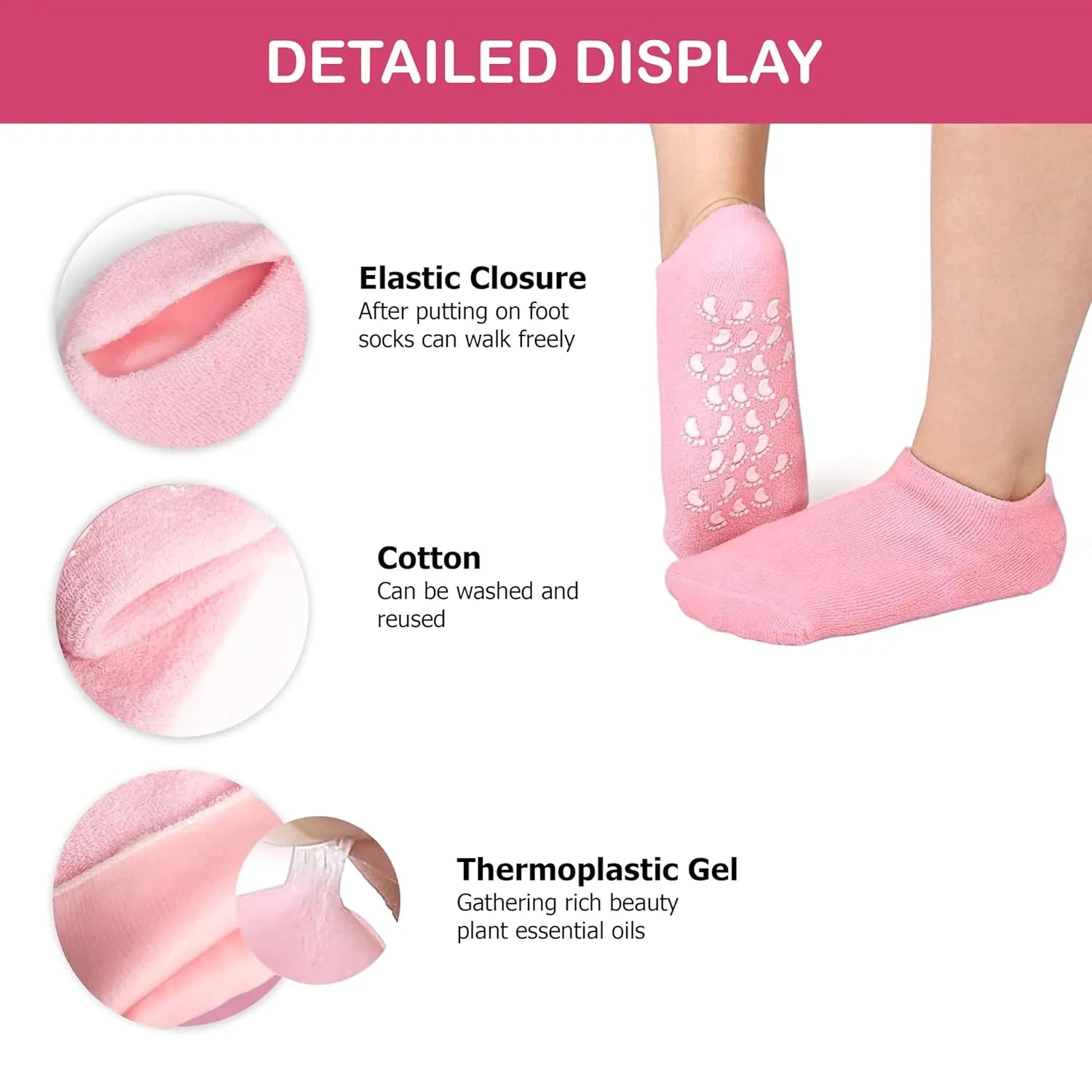 Crack Heal Silicon Spa Gel Socks