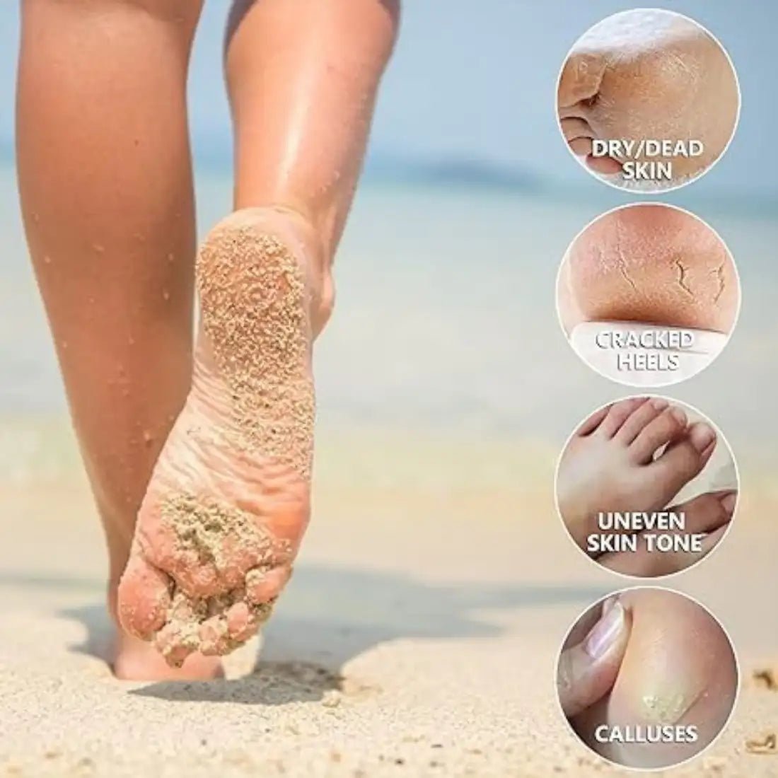 Goat Milk Exfoliating Foot Mask with Nicotinamide | Deep Moisturising & Dead Skin Removal Foot Mask - Dreamzhub