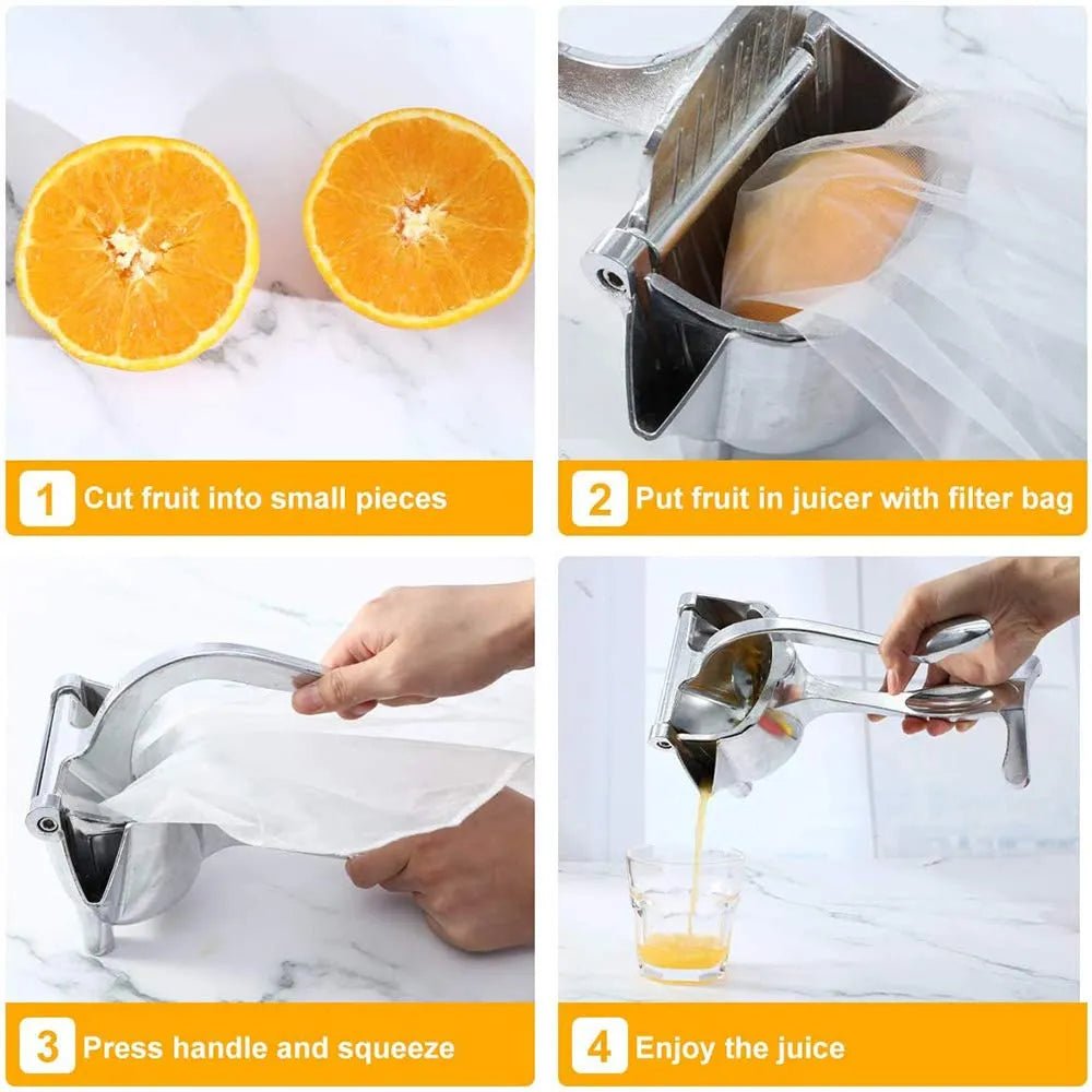 Hand Press Juicer Aluminum – Effortless Juicing, Maximum Freshness - Dreamzhub