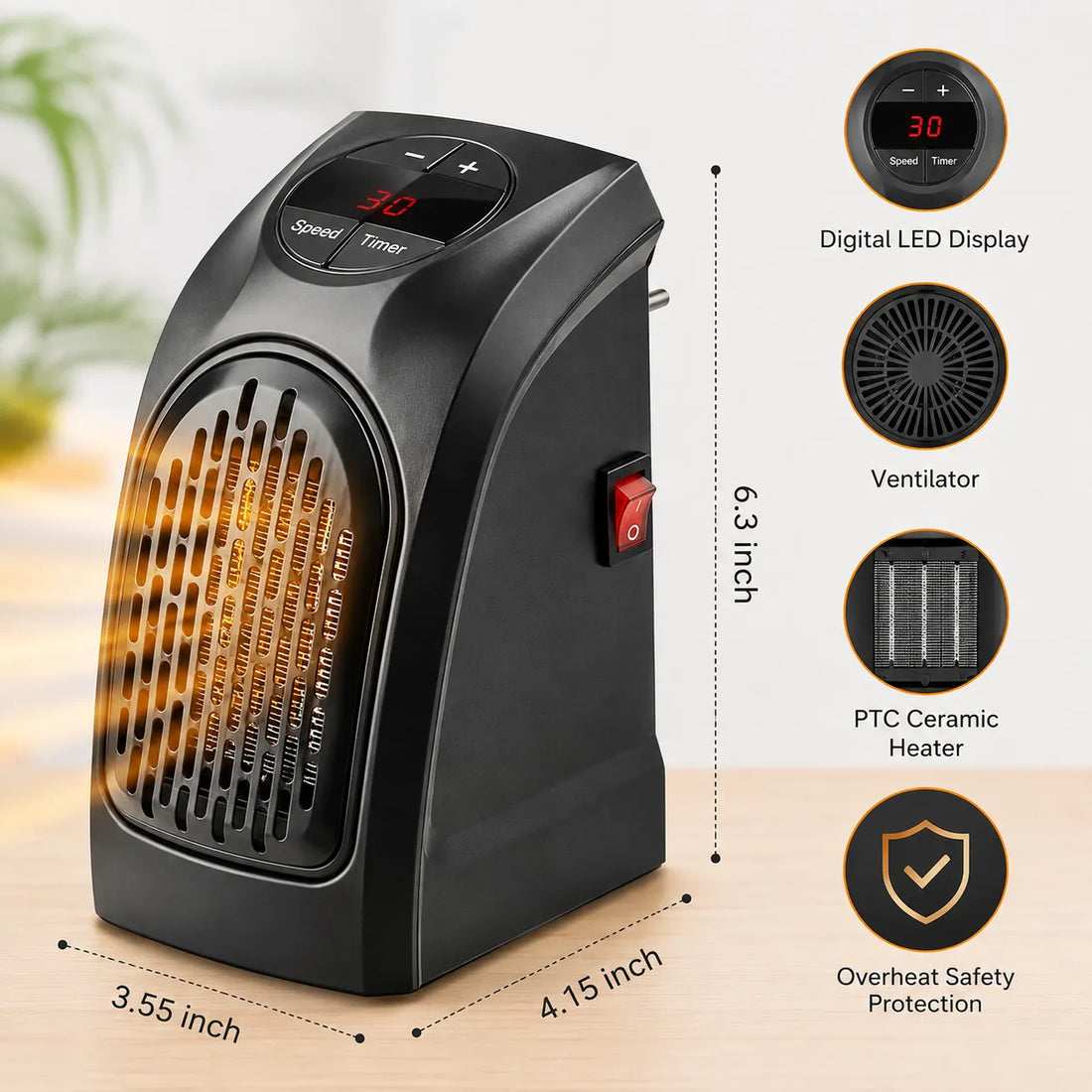 Compact Mini Electric Portable Room Heater