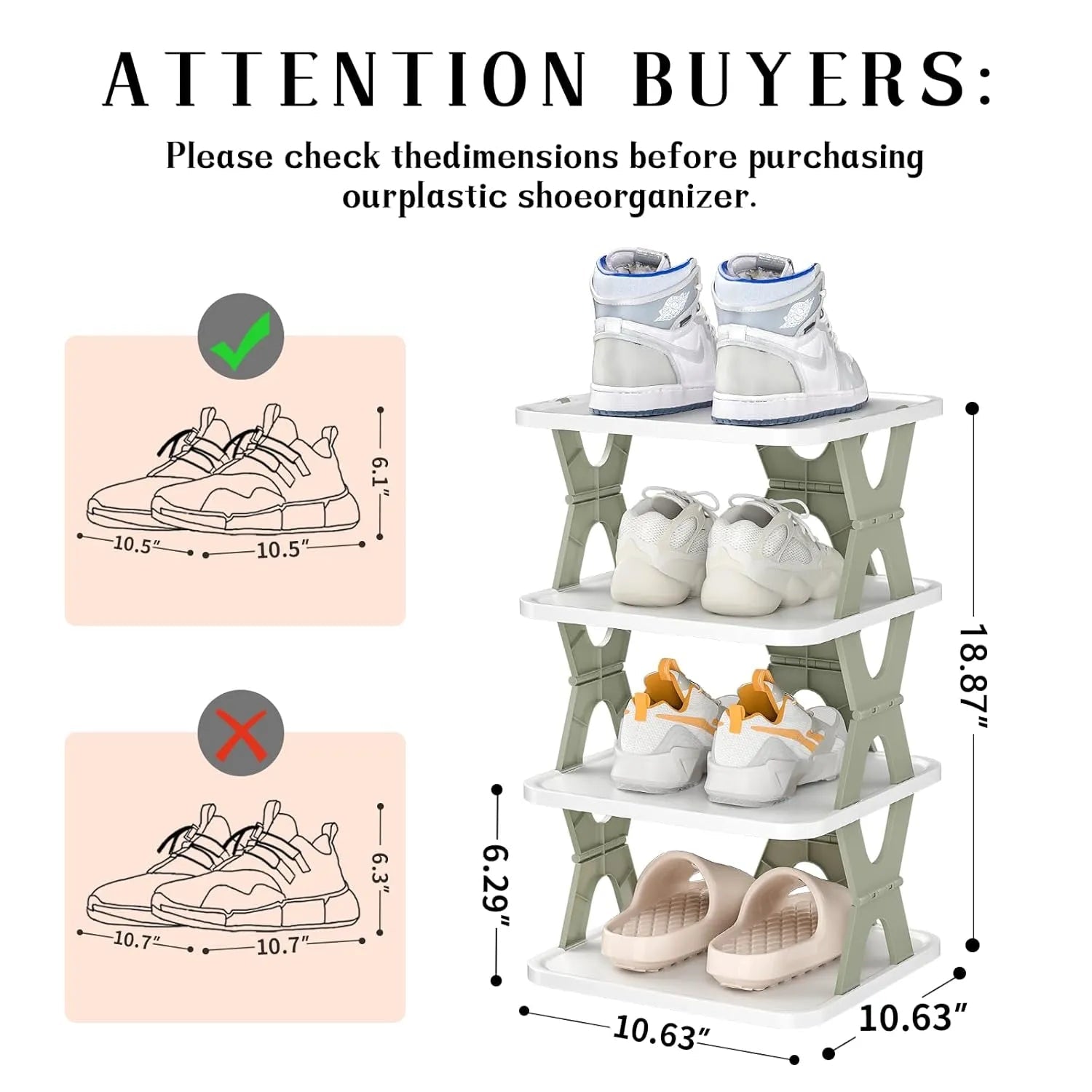 Heavy - Duty 4 - Layer Foldable Multifunctional Shoe Rack – The Ultimate Space - Saving Storage Solution - Dreamzhub