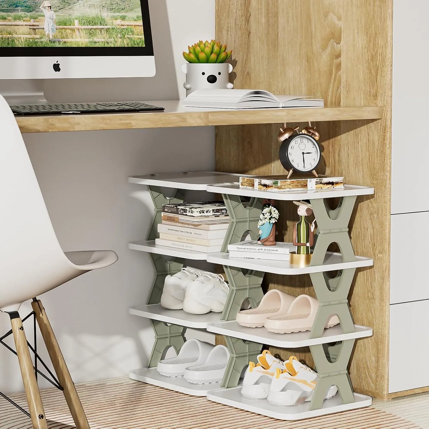 Heavy - Duty 4 - Layer Foldable Multifunctional Shoe Rack – The Ultimate Space - Saving Storage Solution - Dreamzhub