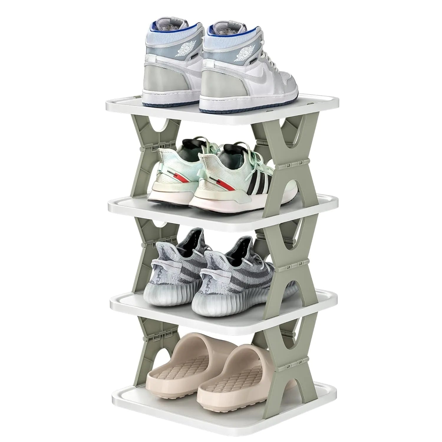 Heavy - Duty 4 - Layer Foldable Multifunctional Shoe Rack – The Ultimate Space - Saving Storage Solution - Dreamzhub