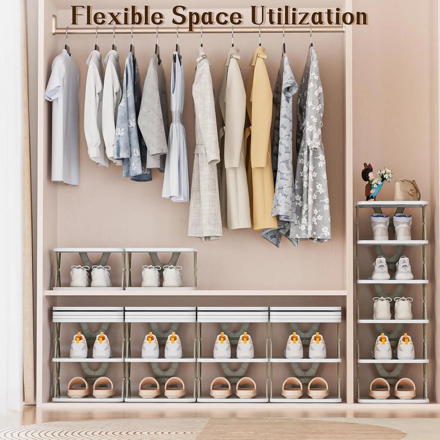 Heavy - Duty 4 - Layer Foldable Multifunctional Shoe Rack – The Ultimate Space - Saving Storage Solution - Dreamzhub