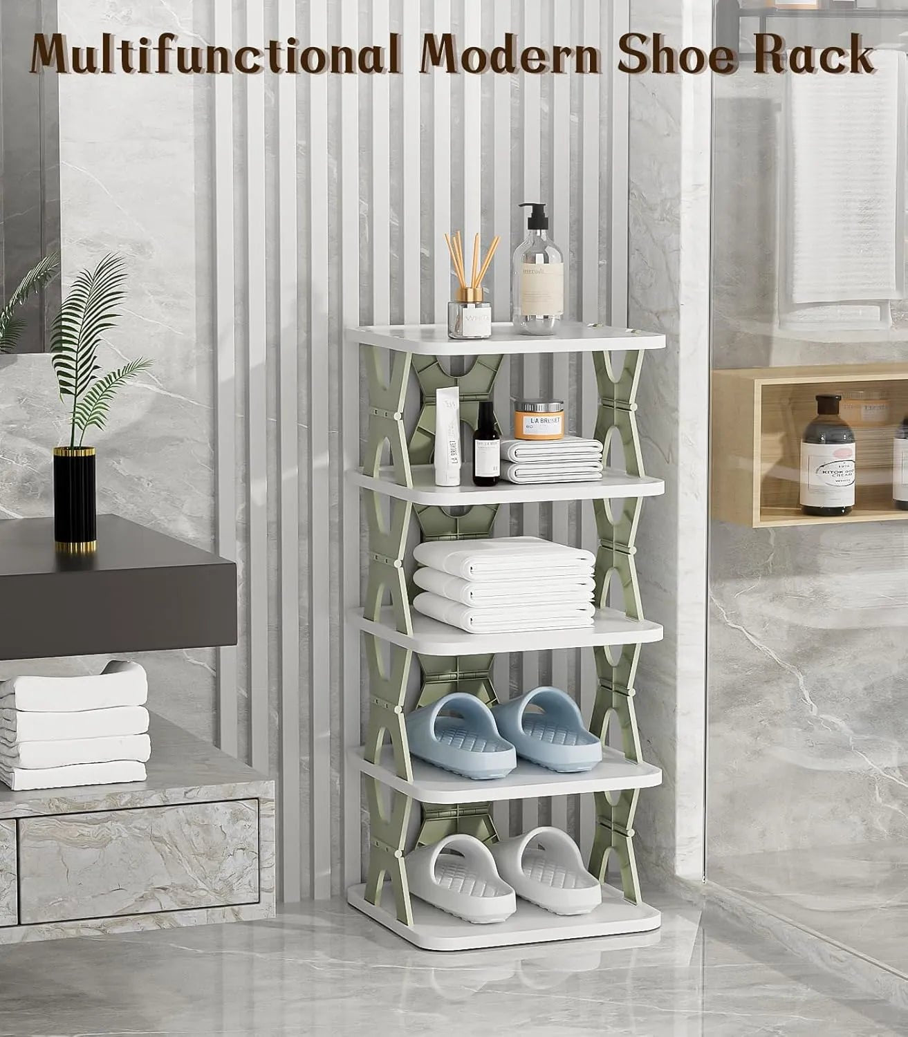 Heavy - Duty 4 - Layer Foldable Multifunctional Shoe Rack – The Ultimate Space - Saving Storage Solution - Dreamzhub