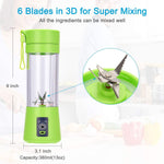 Portable USB Rechargeable Juicer Blender | 6 Stainless Steel Blades