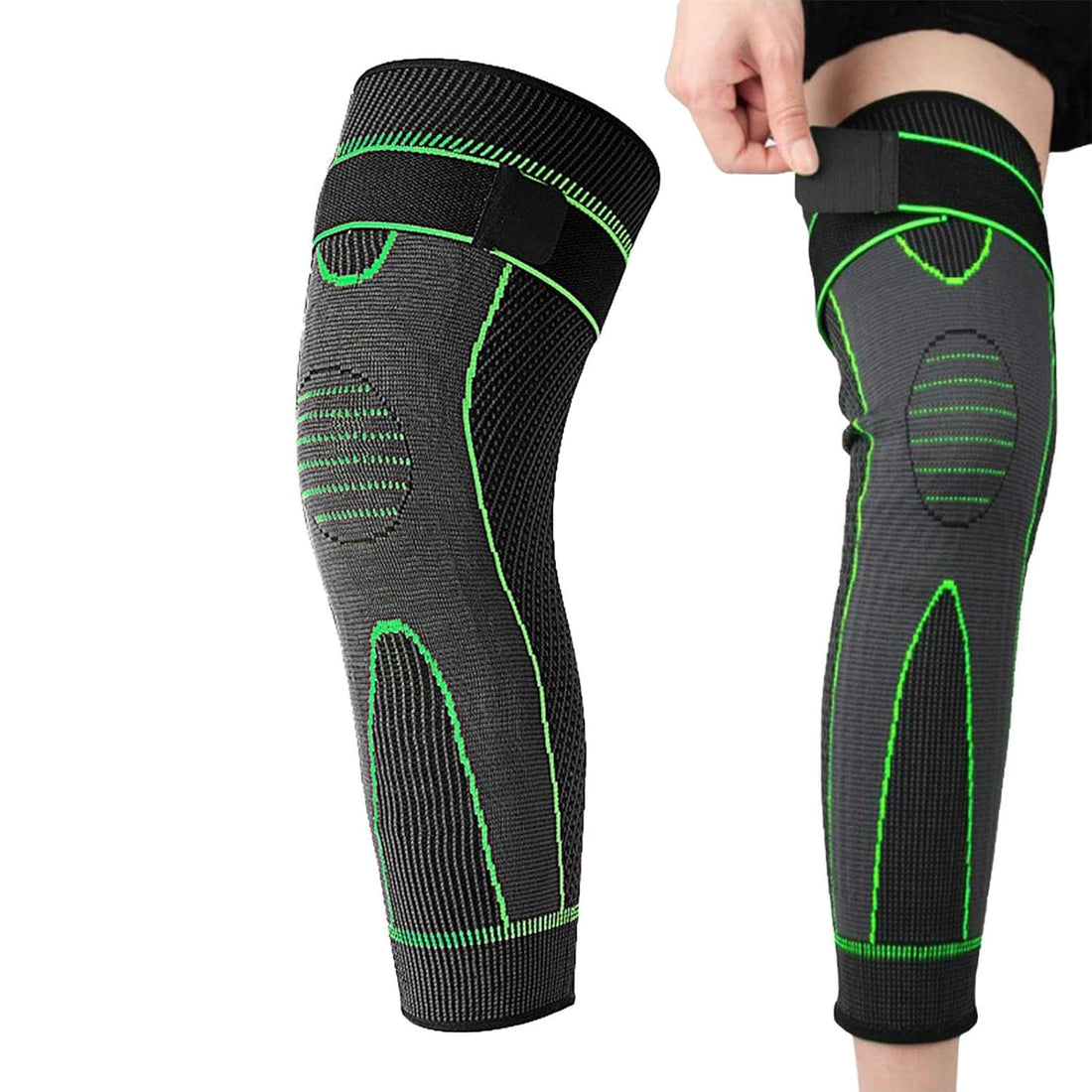Full-Length Leg and Knee Support Compression Sleeve