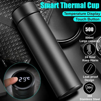 Smart LED Temperature Bottle 500ml | Vacuum Insulated Stainless Steel Flask