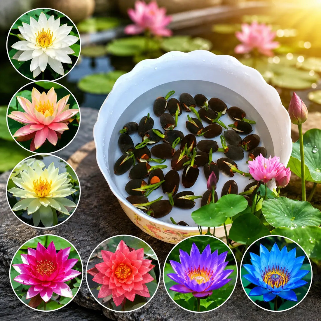 Premium Lotus Flower Seeds – Pack of 20