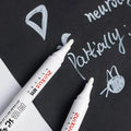 Pack of 10 Waterproof White Marker Pens for Cars & Bikes