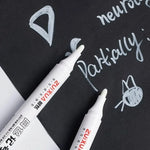 Pack of 10 Waterproof White Marker Pens for Cars & Bikes