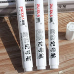 Pack of 10 Waterproof White Marker Pens for Cars & Bikes