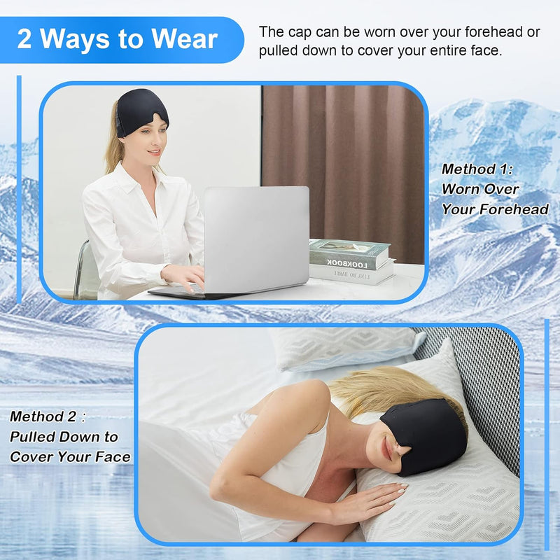 Reusable Migraine Headache Relief Ice Hat Flexible Gel Cap