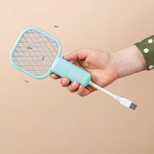 Mini USB Electric Mosquito Killer – Portable Fly & Insect Zapper Racket for Home and Travel
