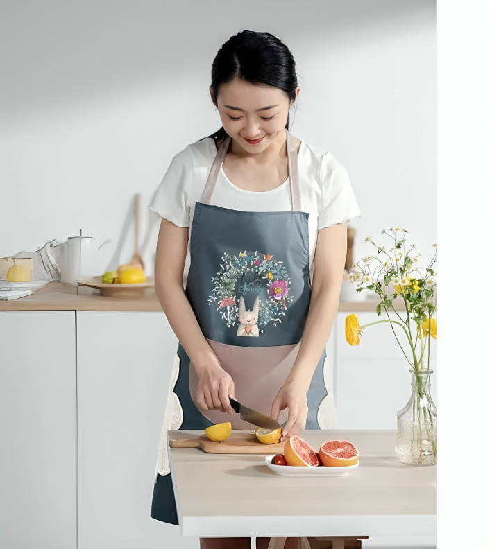 Cute Kitchen Apron with Front Pocket