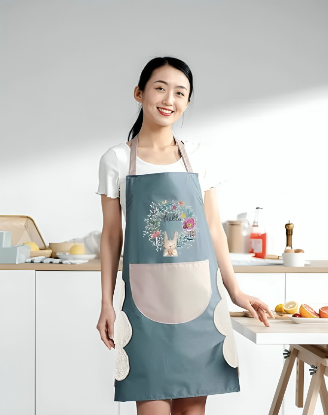 Cute Kitchen Apron with Front Pocket